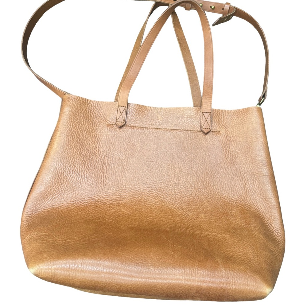 Madewell Elegant Tan Leather Tote Bag